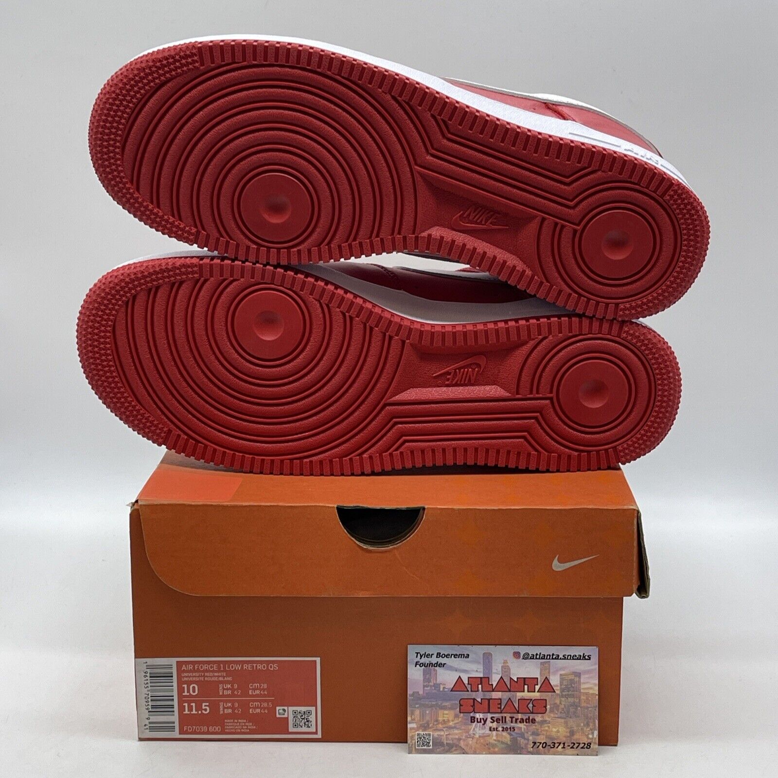 Size 10 - Nike Air Force 1 Low Color of the Month - University Red (FD7039-600)