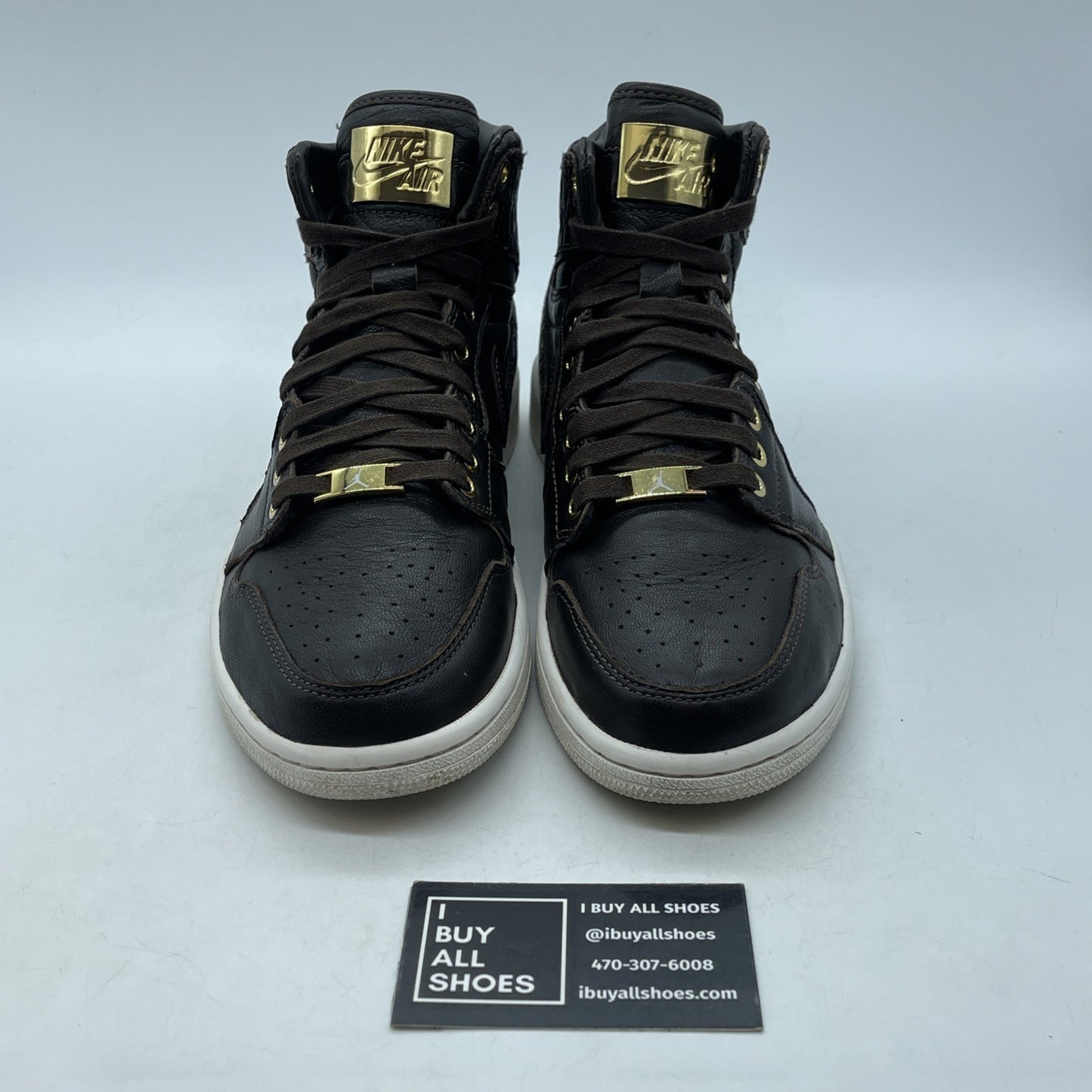Size 9 - Air Jordan 1 Retro OG Pinnacle High Croc Brown Leather (705075-205)