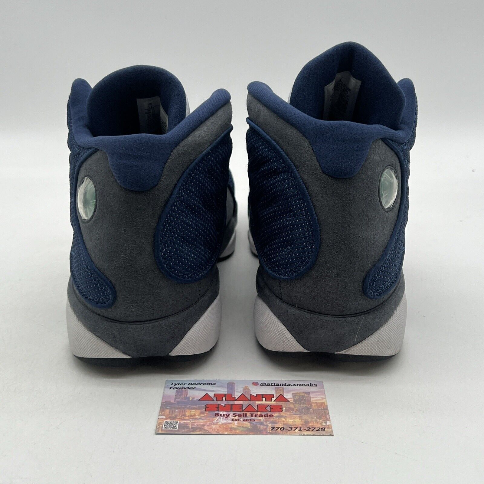 Size 11 - Jordan 13 Retro Mid Flint White Blue Grey Leather Suede (414571-404)