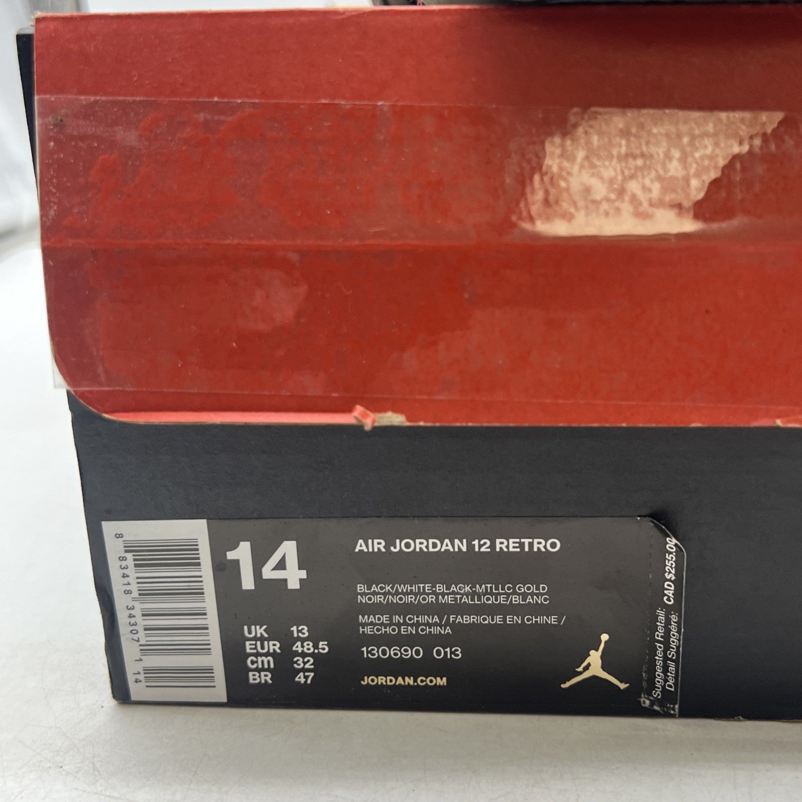 Size 14 - Air Jordan 12 Retro The Master (130690-013)