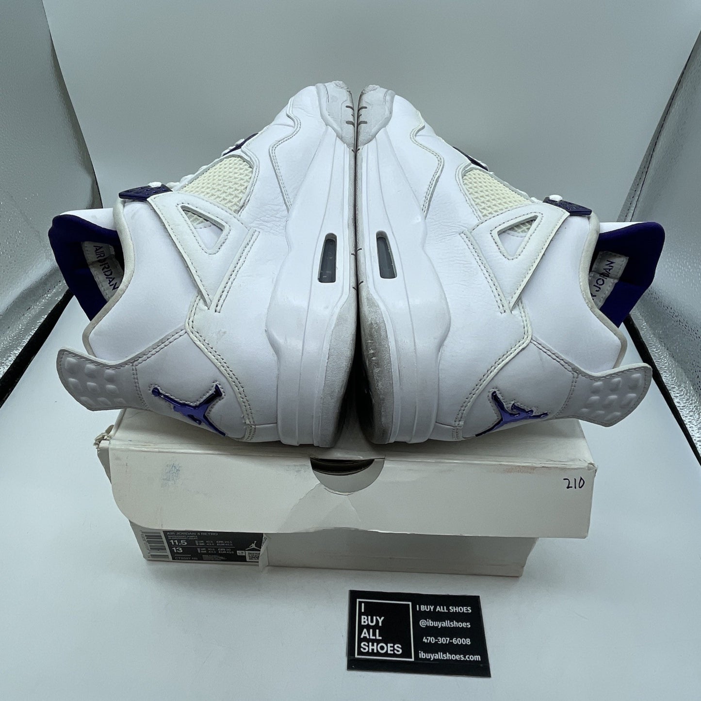 Size 11.5 - Air Jordan 4 Retro Mid Purple Metallic (CT8527-115)