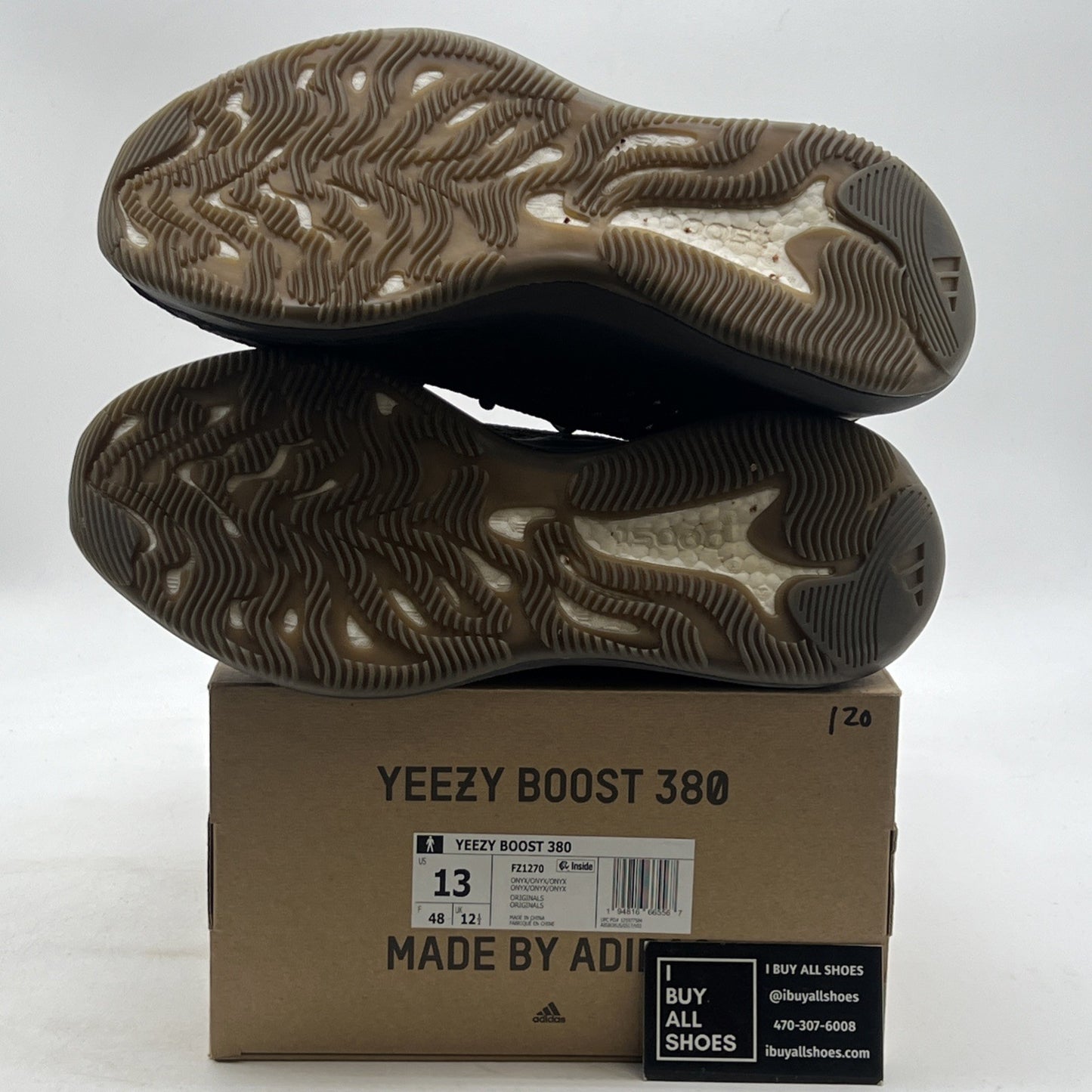 Size 13 - adidas Yeezy Boost 380 Onyx Non-Reflective (FZ1270)