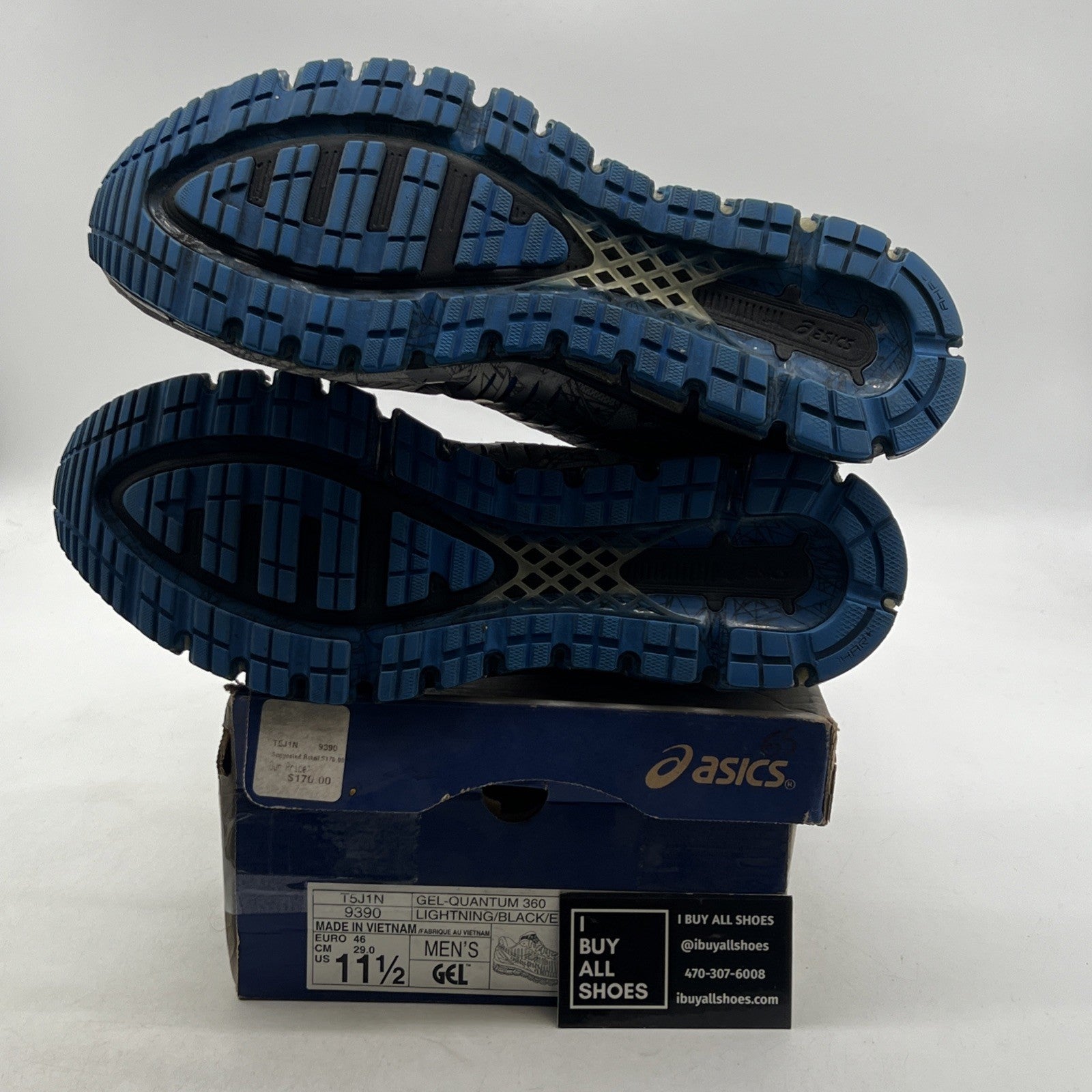 Size 11.5 - ASICS GEL-Quantum 360 Low Gray (T5J1N-9390)