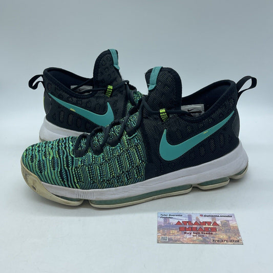 Size 10 - Nike KD 9 Birds of Paradise Blue White Green Suede (843392-300)