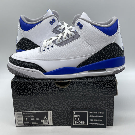 Size 11 - Air Jordan 3 Retro Mid Racer Blue Suede Leather (CT8532-145)
