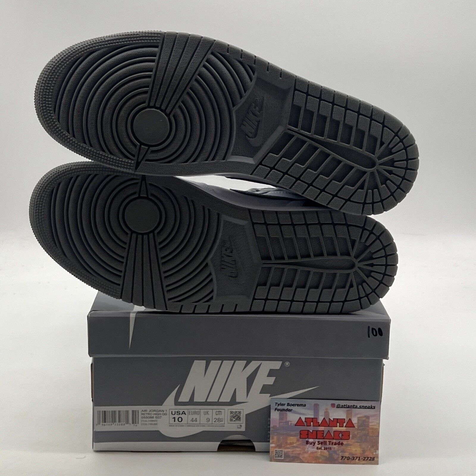 Size 10 - Air Jordan 1 Retro High OG Stealth (555088-027)