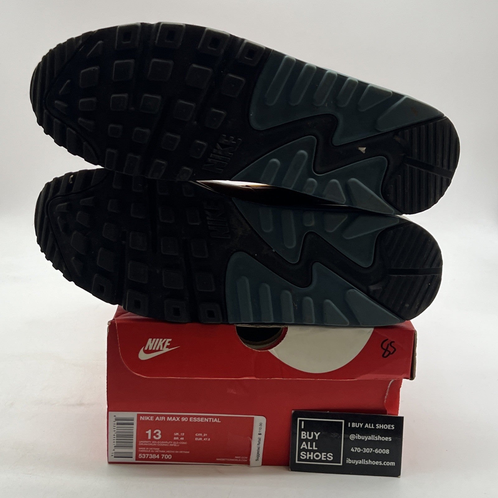 Size 13 - Nike Air Max 90 Essential Gold (537384-700)