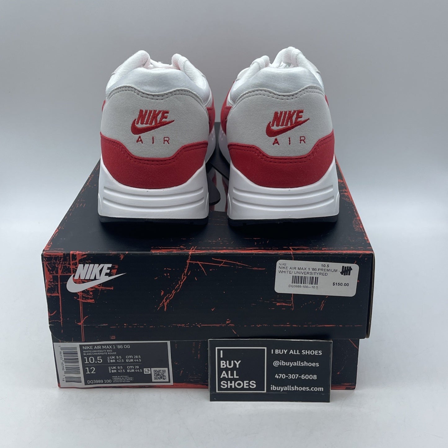 Size 10.5 - Nike Air Max 1 '86 OG Low Big Bubble Red (DQ3989-100)
