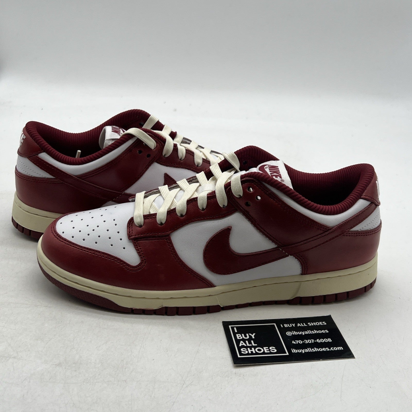 Size 11W- Dunk Low PRM Team Red White Leather (FJ4555-100)