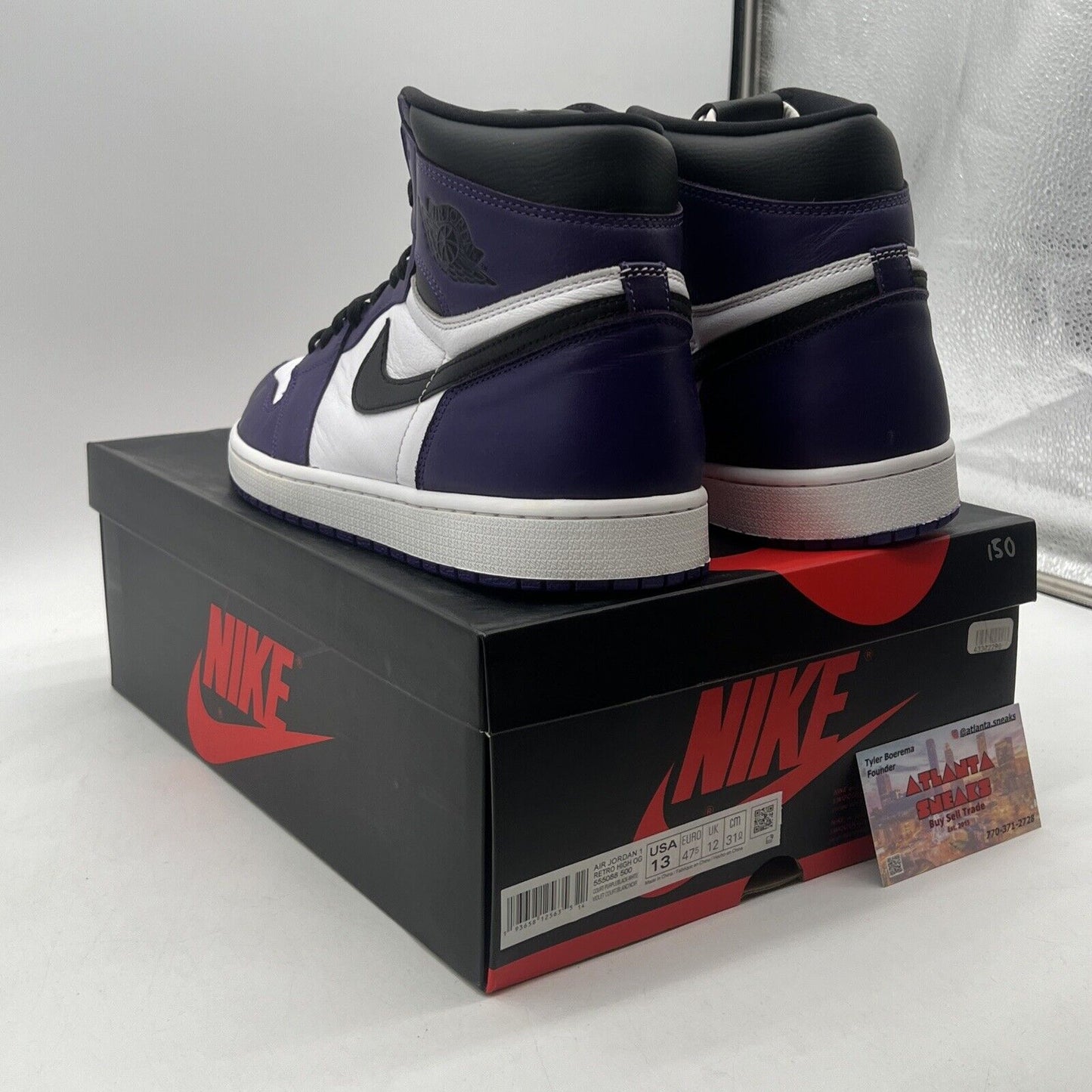 Size 13 - Jordan 1 Retro OG High Court Purple 2.0 Black White  (555088-500)