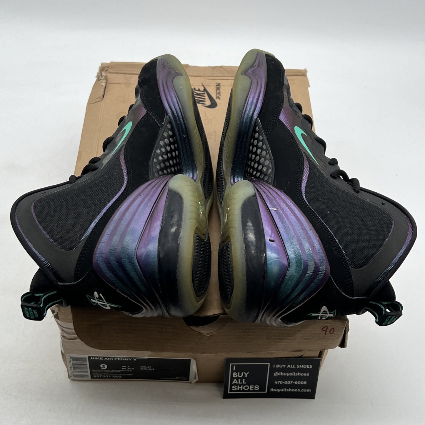 Size 9 - Nike Air Penny 5 Invisibility Cloak (537331-002)