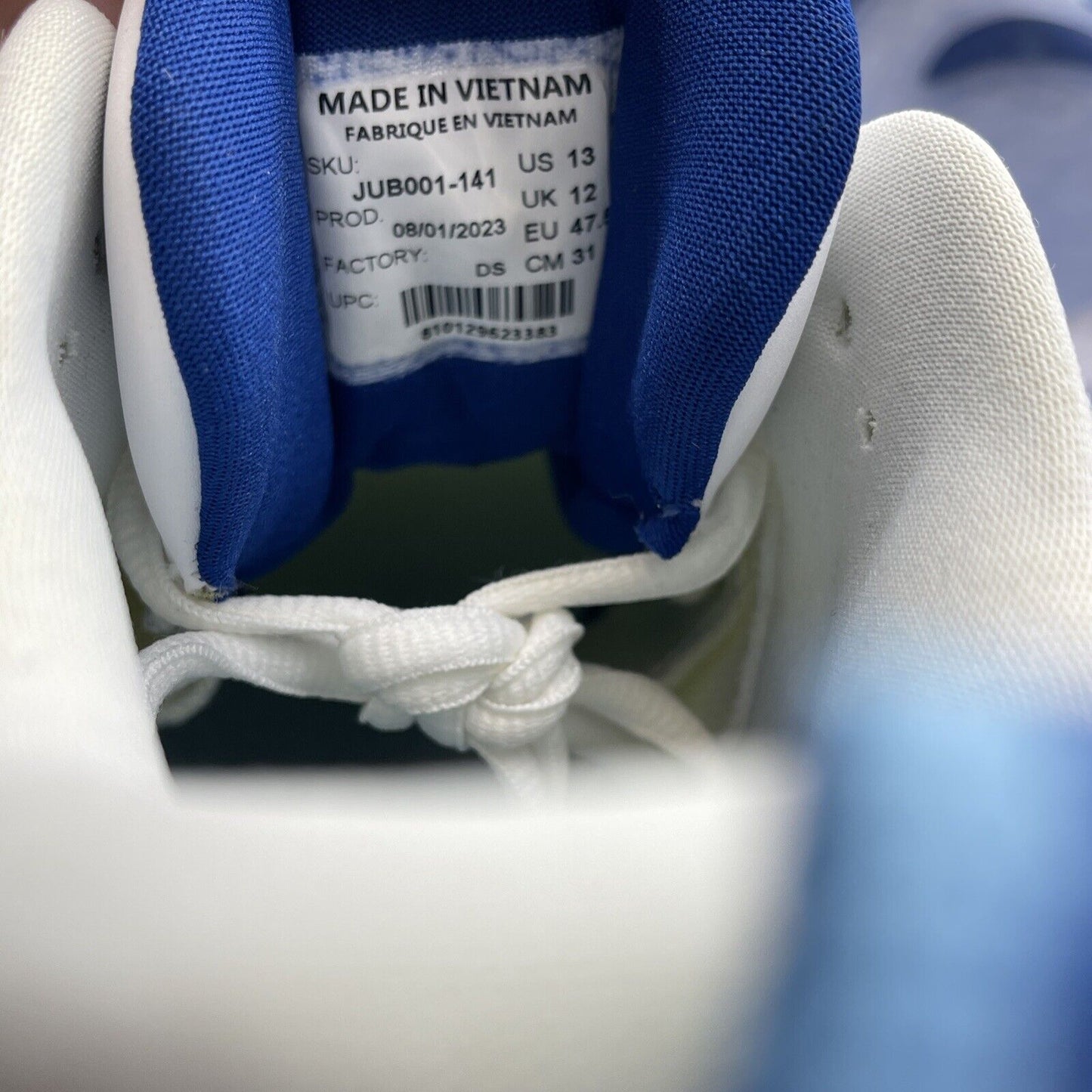 Size 13 - Unitus Judah 1 basketball shoes Blue White Suede Leather (JUB001-141)