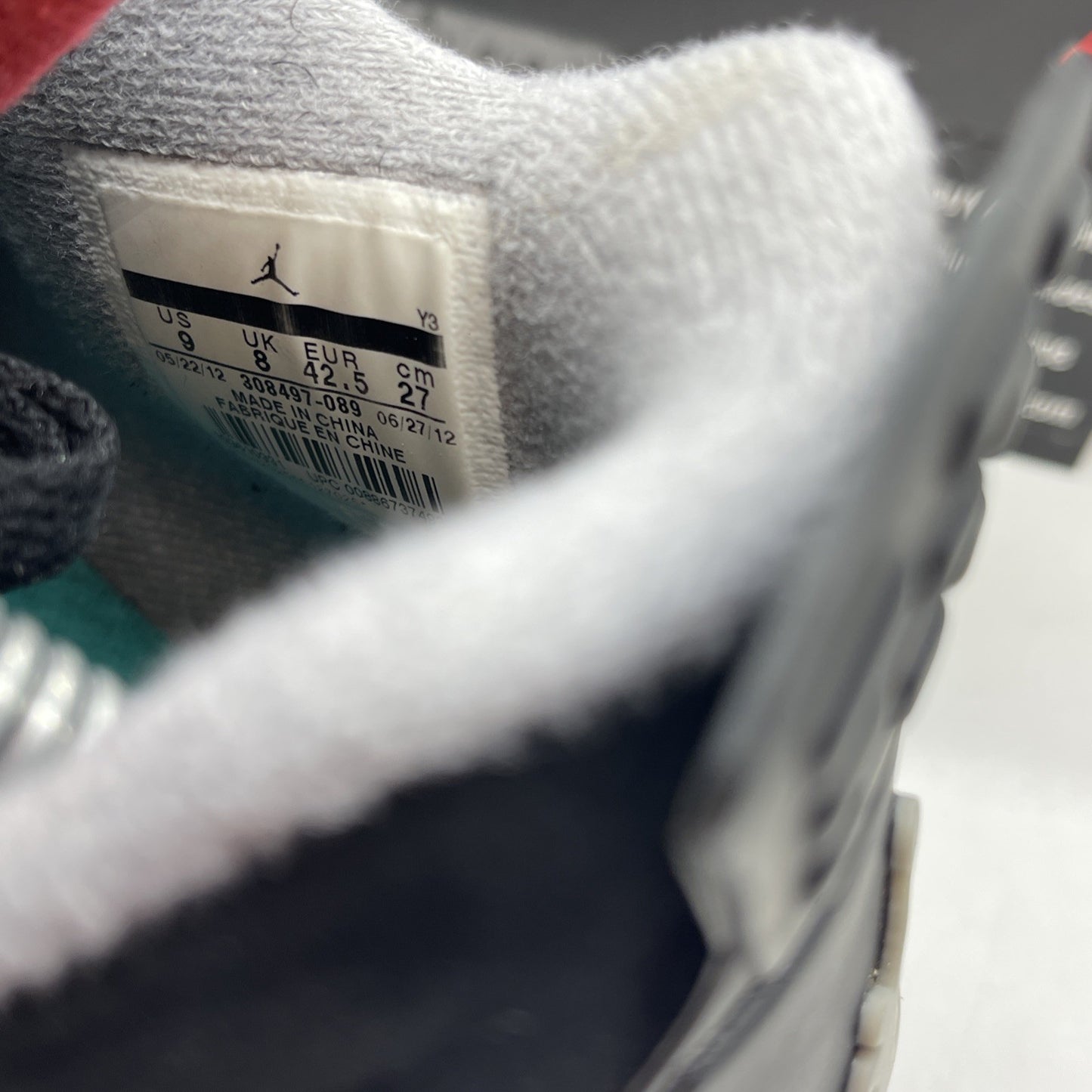 Size 9 - Jordan 4 Retro bred release Grey Red Suede (308497-089)