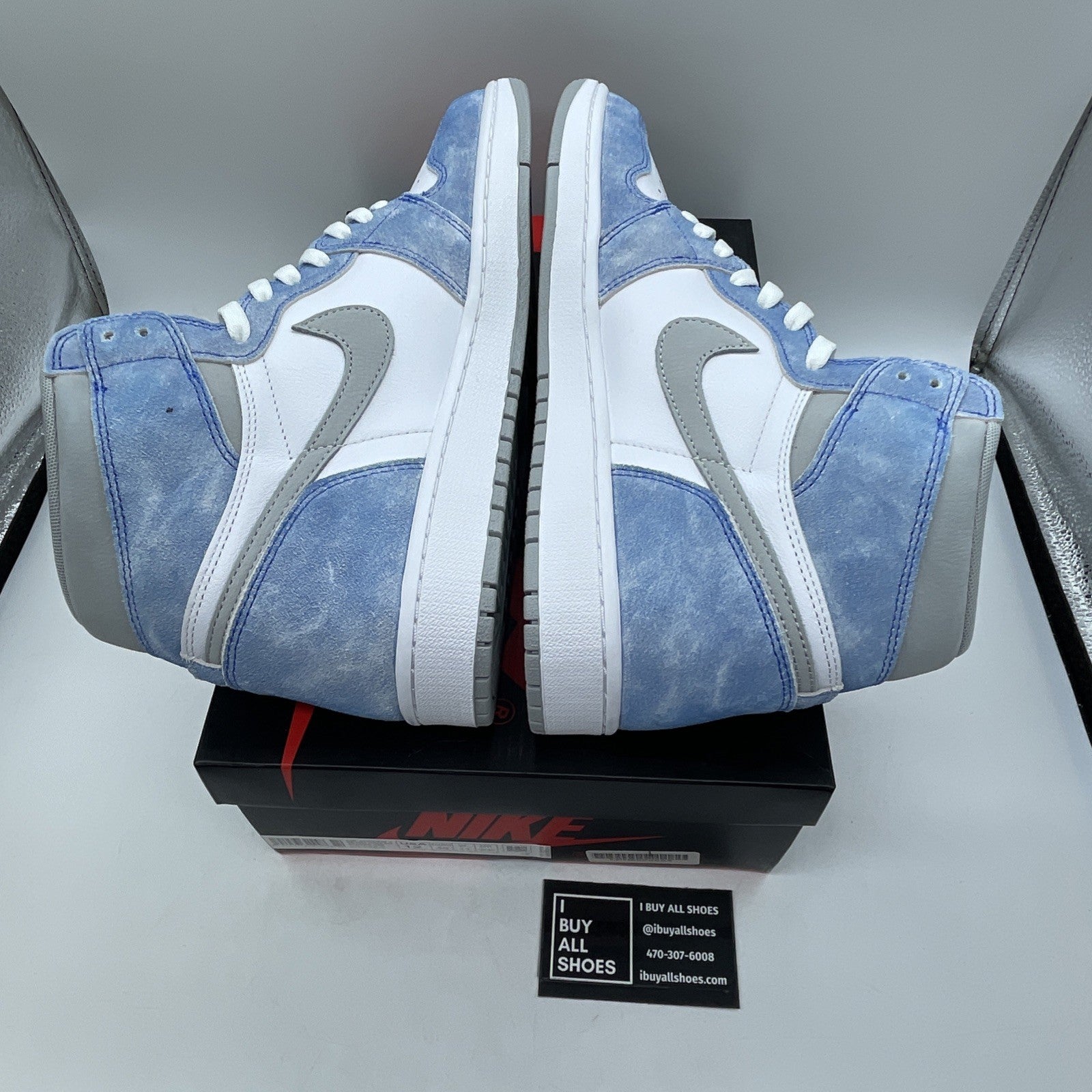 Size 12 - Air Jordan 1 Retro OG High Hyper Royal Blue White Leather (555088-402)