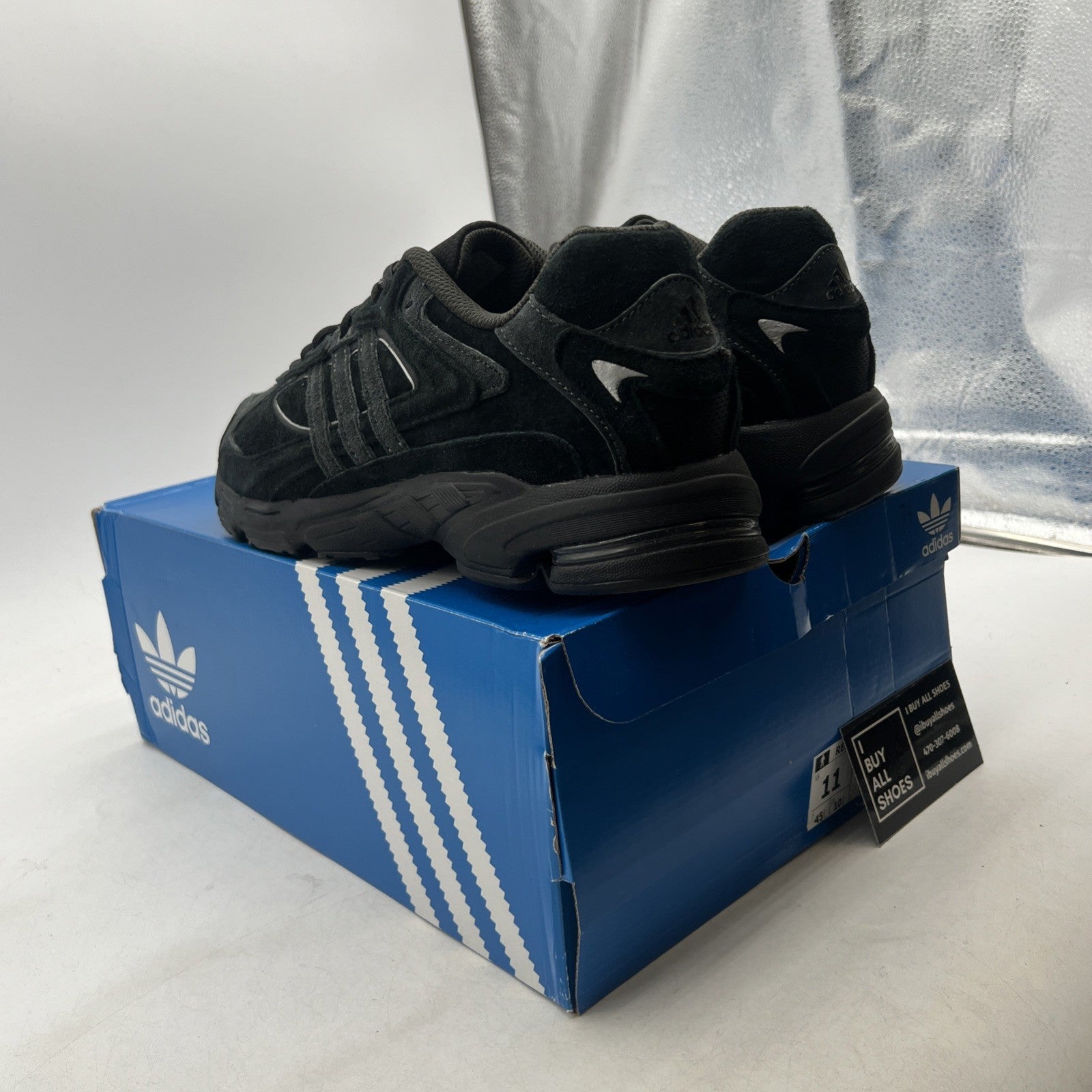 Size 11 - Adidas Black/Carbon Grey Suede Rare Retro Response CL - (ID0355)