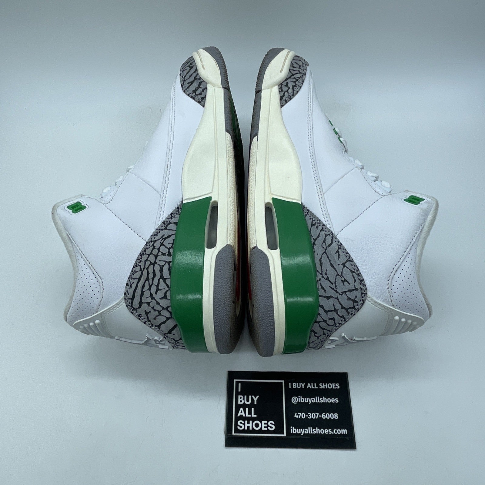 Size 8W - Nike Air Jordan 3 Retro Lucky Green Leather Grey (CK9246-136)