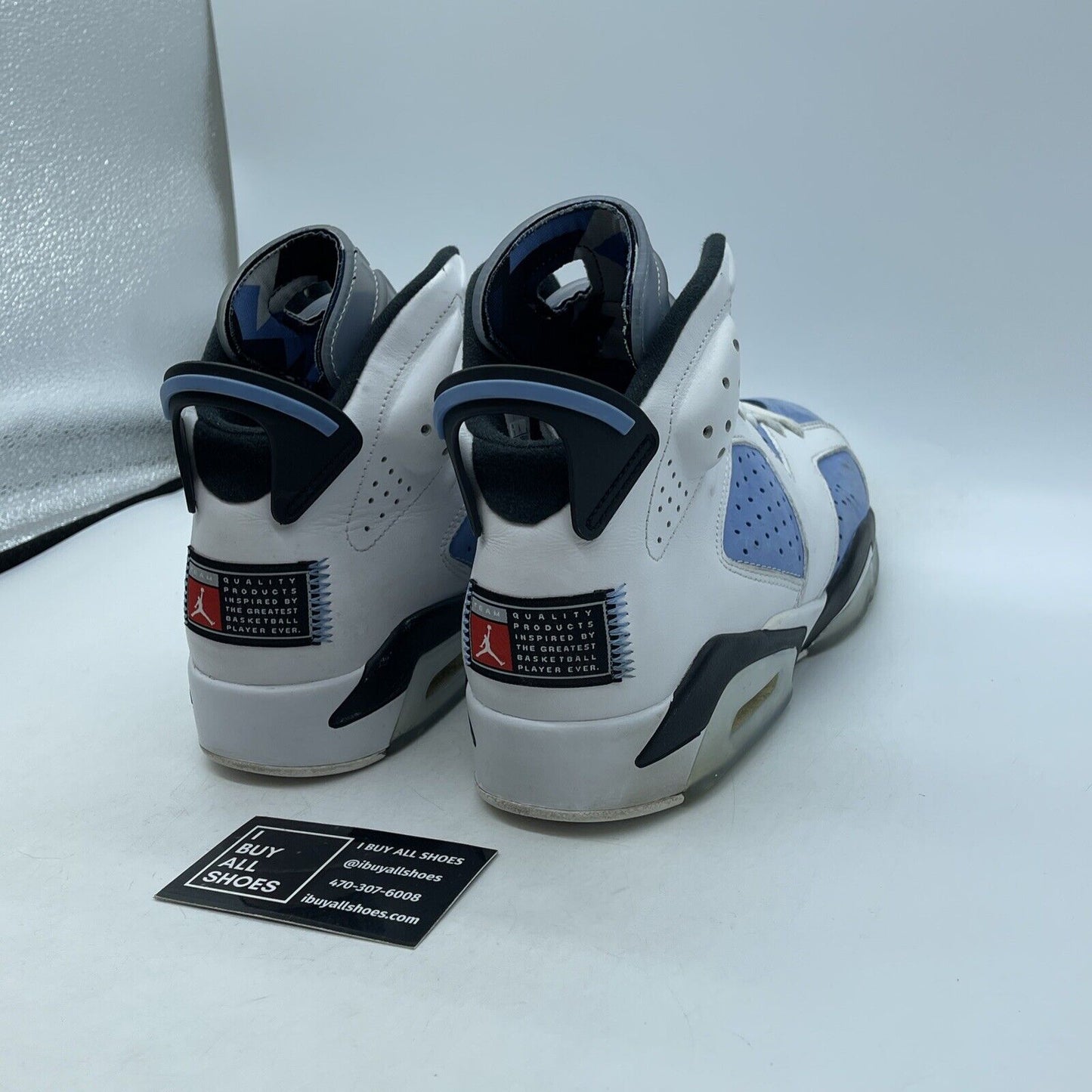 Size 10 - Jordan 6 Retro Mid UNC Home Blue White Black Suede Leather (CT8529-410