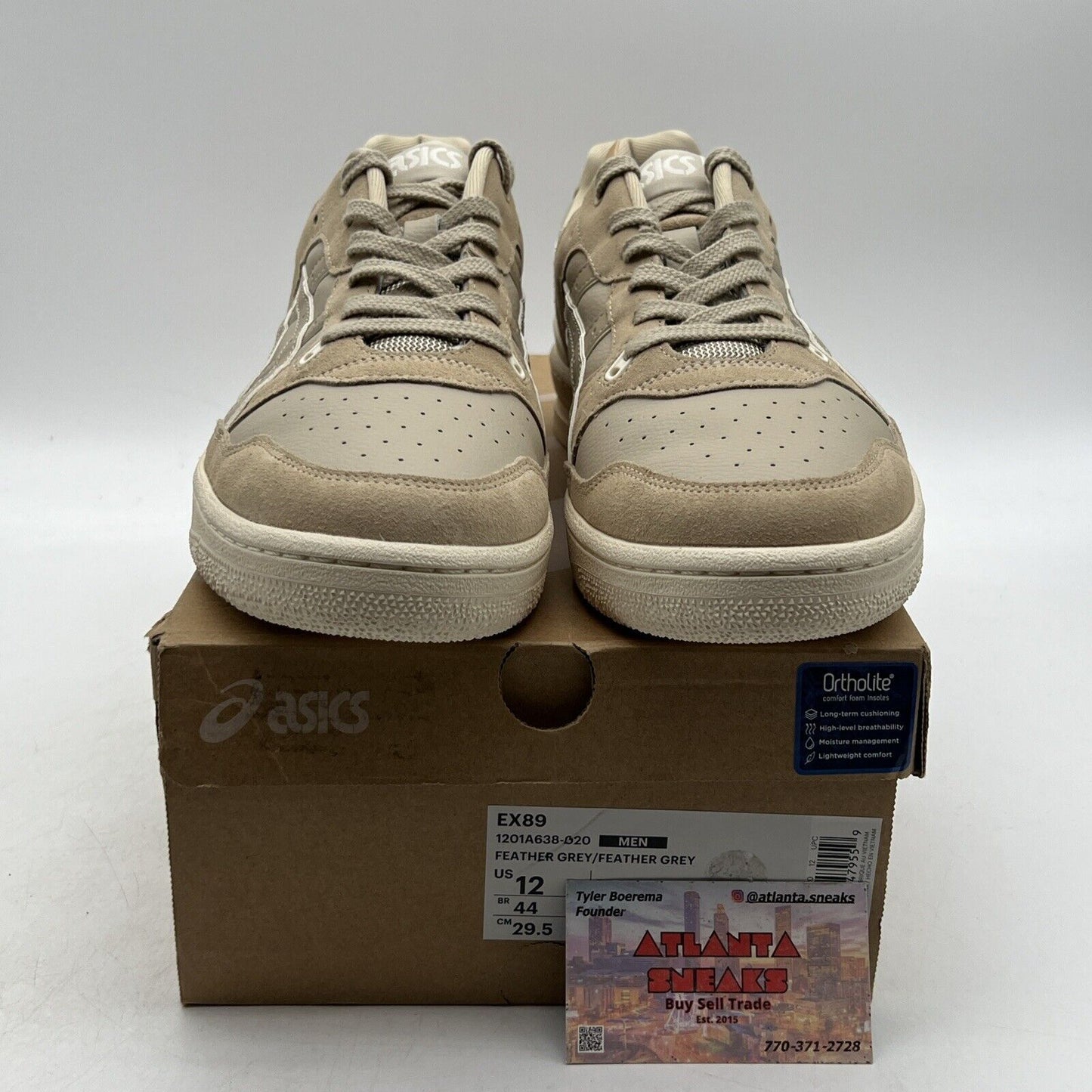 Size 12 - ASICS EX89 Feather Grey Suede Leather (1201A638-020)