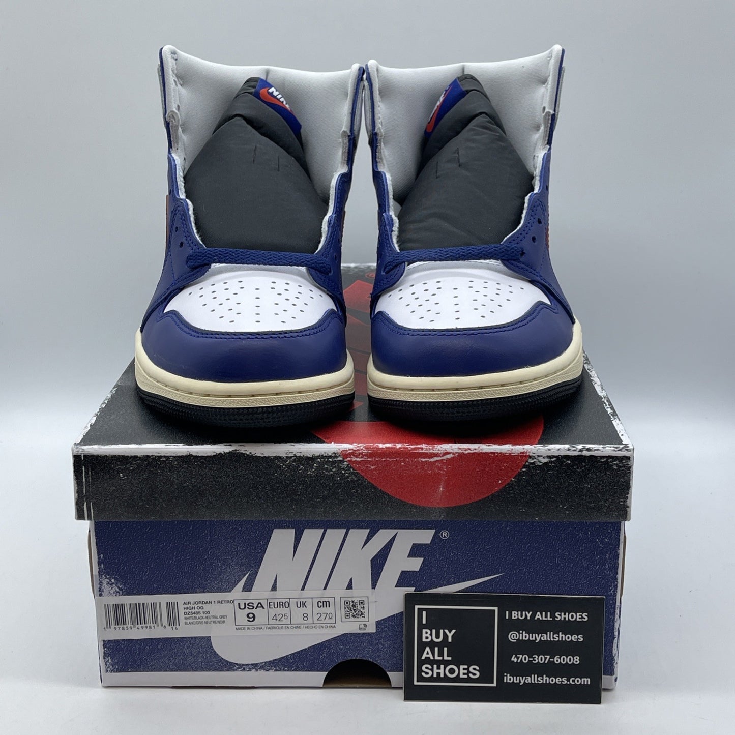 Size 9 - Air Jordan 1 Retro OG High Rare Air Deep Royal Blue (DZ5485-100)