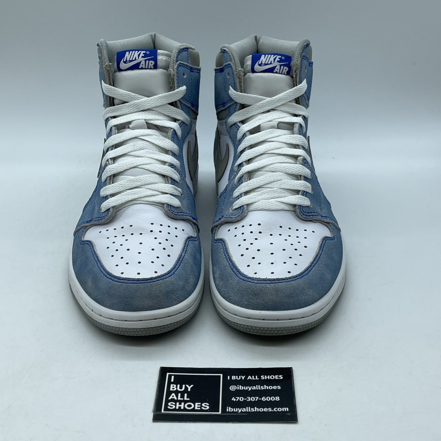 Size 10.5 - Jordan 1 Retro OG High Hyper Royal Blue White Suede (555088-402)