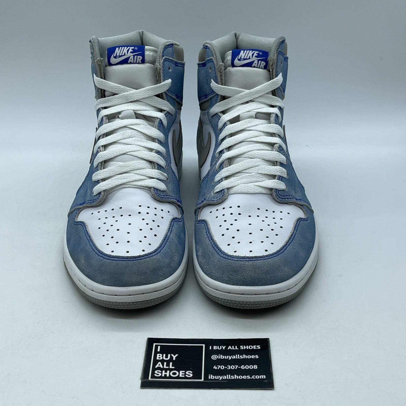 Size 10.5 - Jordan 1 Retro OG High Hyper Royal Blue White Suede (555088-402)