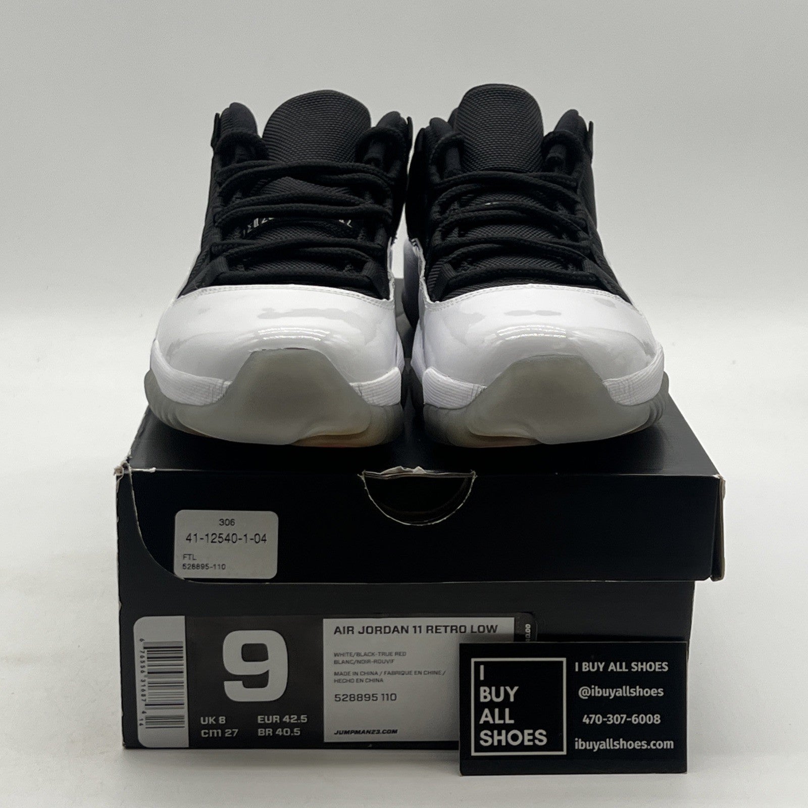 Size 9 - Air Jordan 11 Retro Low Tuxedo (528895-110)