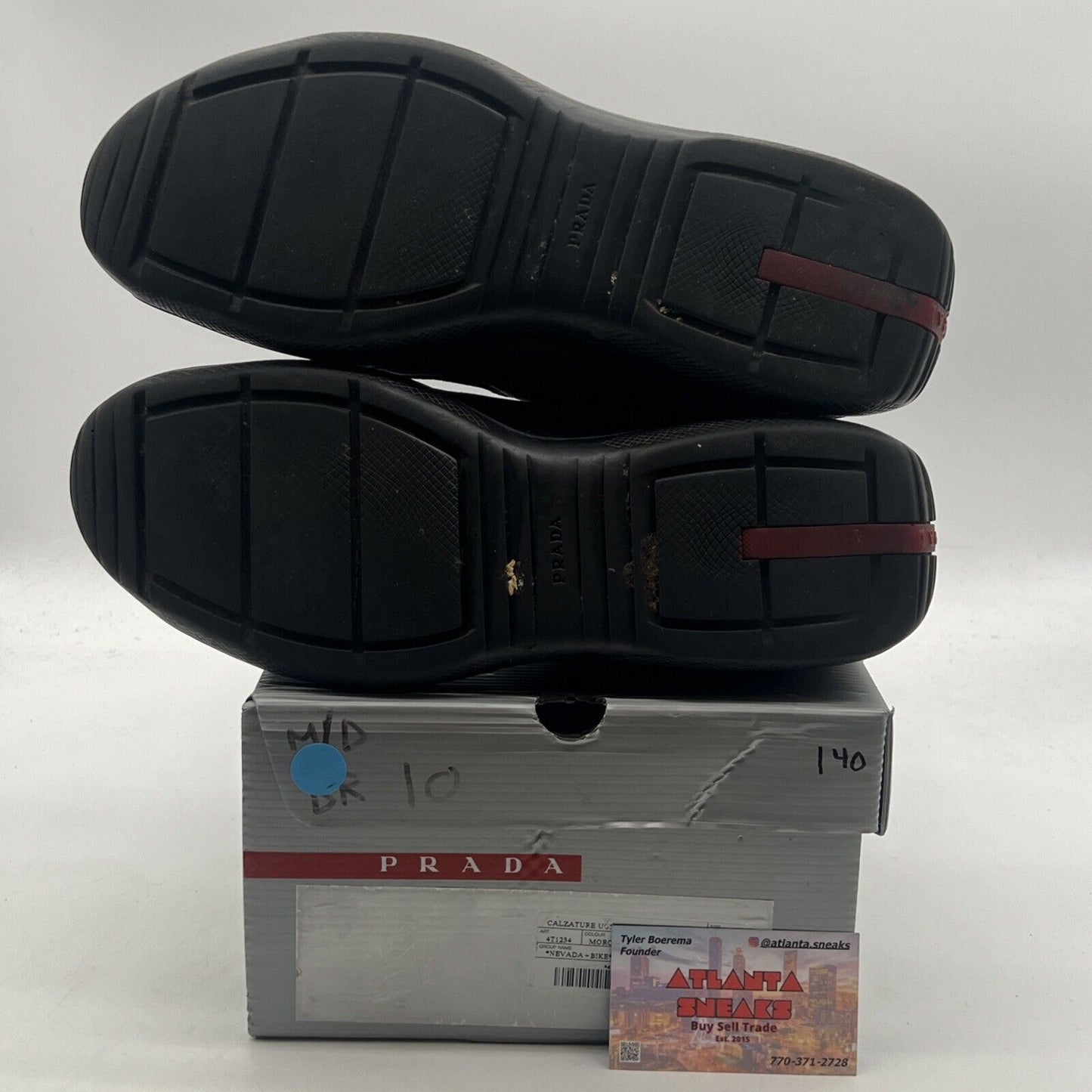 Size 10 PRADA Americas Cup Sneakers Shoes Brown Leather Mesh Shoes (4T1234)