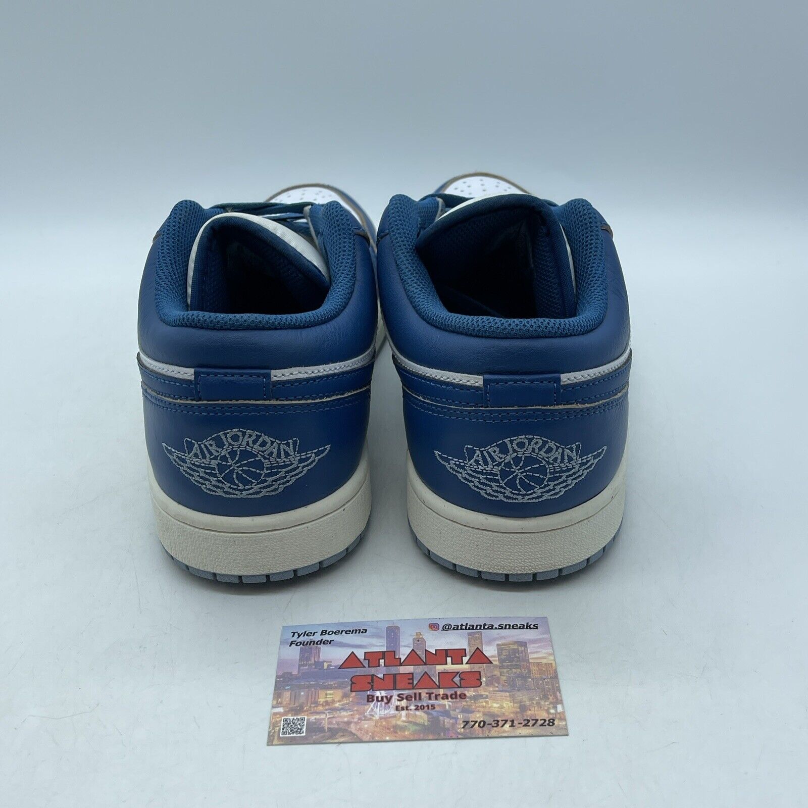Size 8 - Air Jordan 1 SE Low Industrial Blue White Leather (FN5214-141)