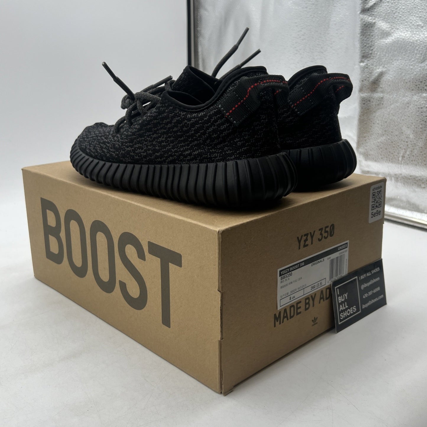 Size 8.5 - adidas Yeezy Boost 350 Pirate Black (BB5350)