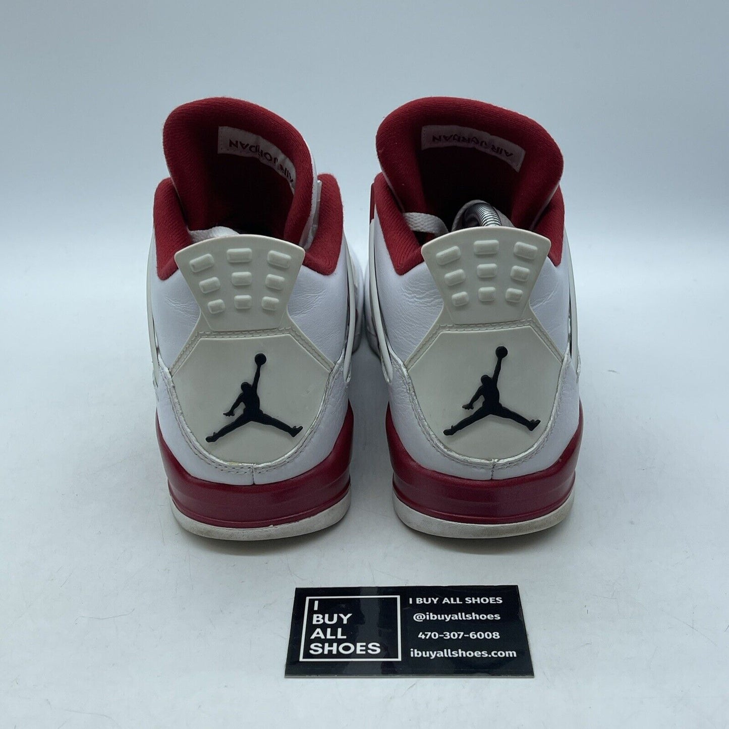 Size 9 - Jordan 4 Retro alternate 89 Red Black White Leather (308497-106)