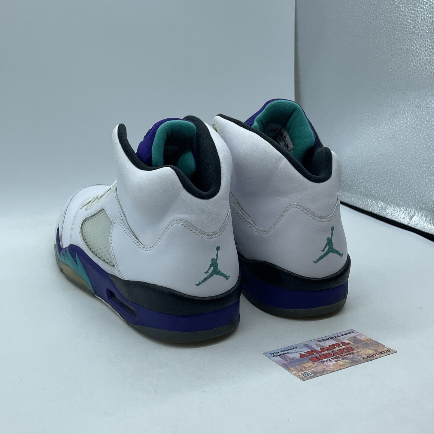 Size 12 - Jordan 5 Retro Grape 2013 White Purple Blue Leather (136027-108)