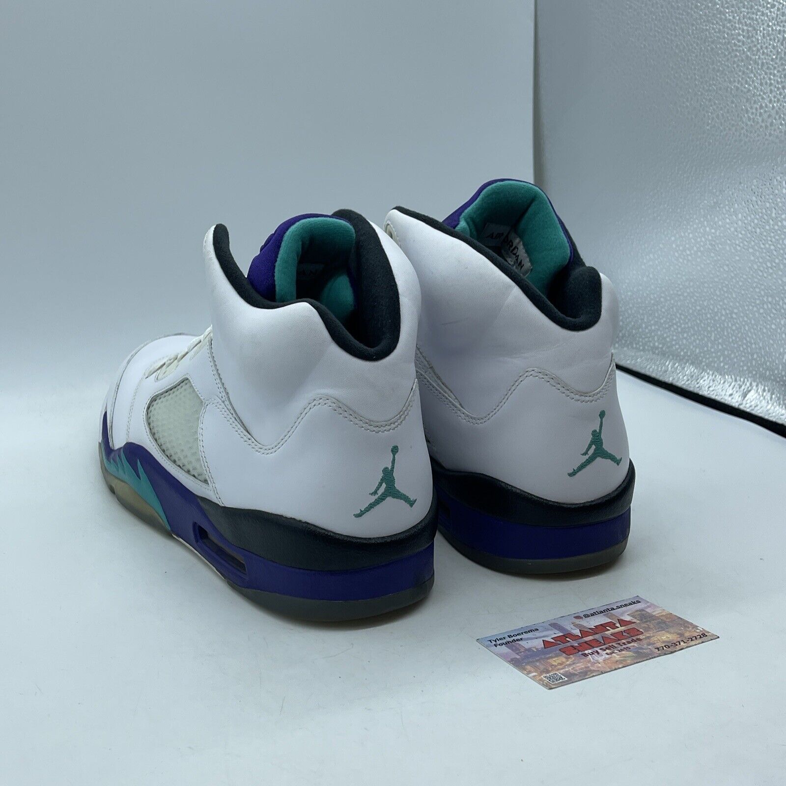 Size 12 - Jordan 5 Retro Grape 2013 White Purple Blue Leather (136027-108)