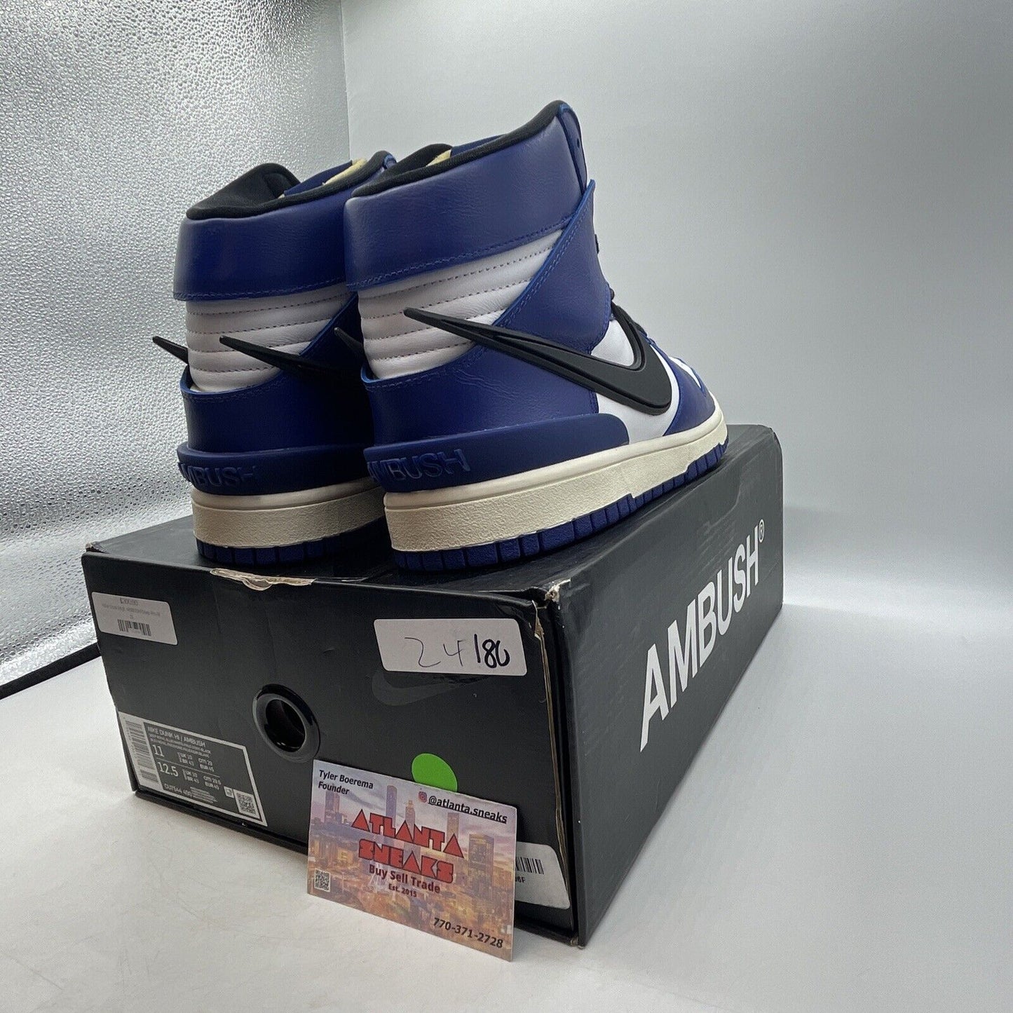 Size 11 - Nike AMBUSH x Dunk High Deep Royal White Black Blue (CU7544-400)