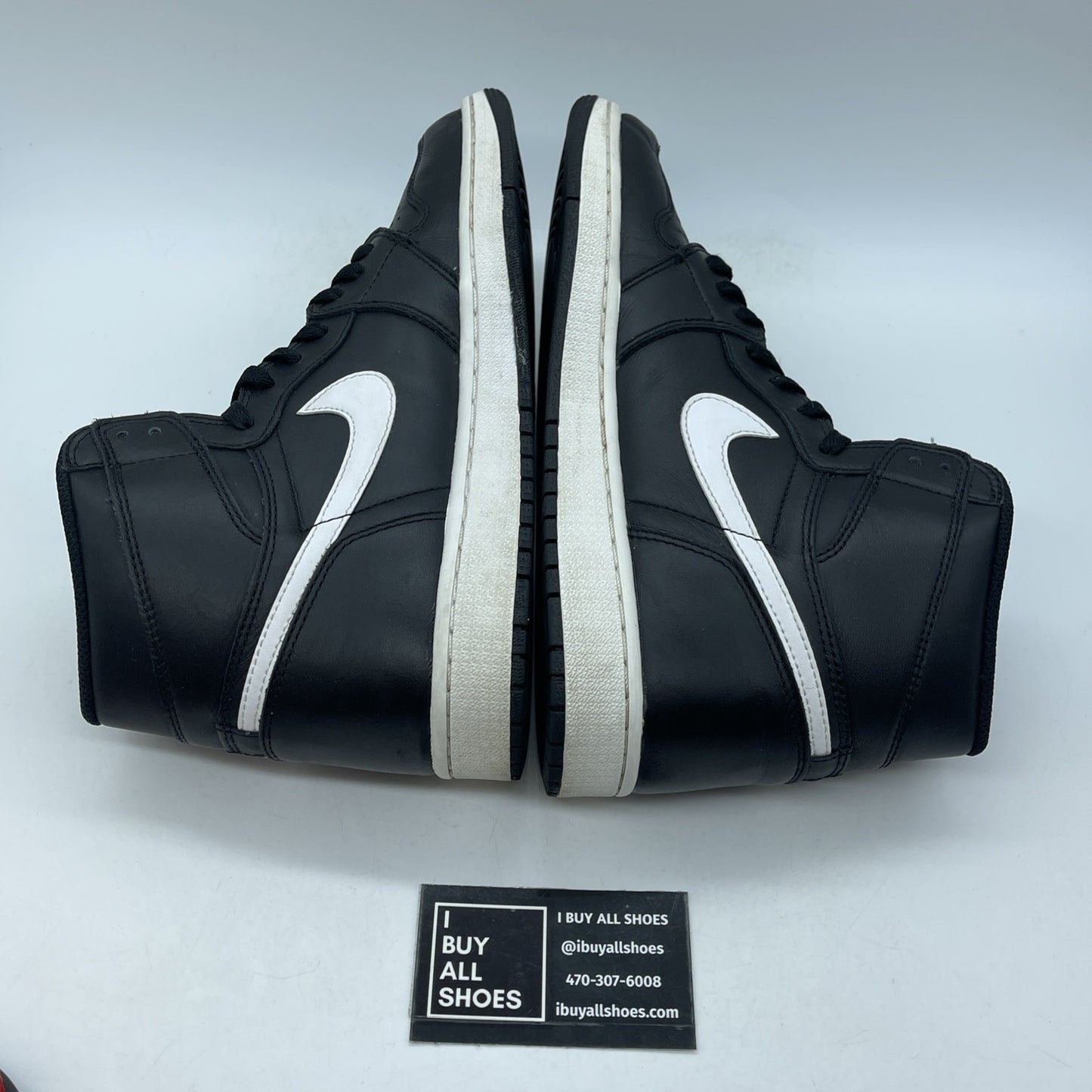 Size 9.5 - Air Jordan 1 Retro OG Prm High Yin Yang Black White (555088-011)
