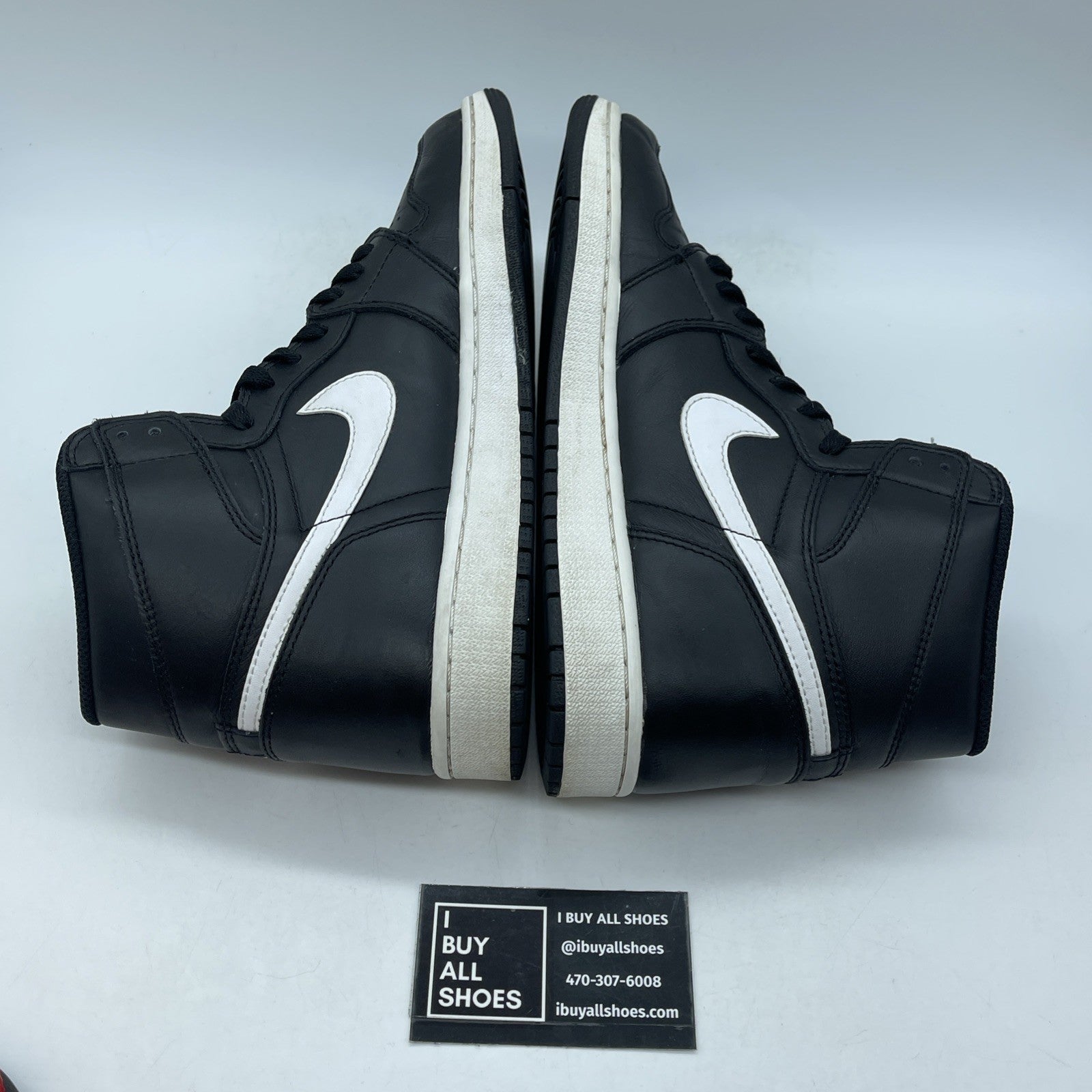 Size 9.5 - Air Jordan 1 Retro OG Prm High Yin Yang Black White (555088-011)