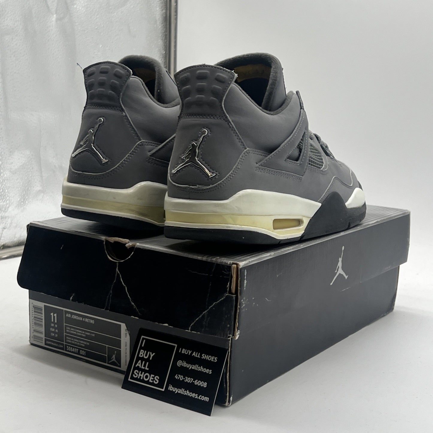 Size 11 - Air Jordan 4 Retro 2004 Cool Grey (308497-001)