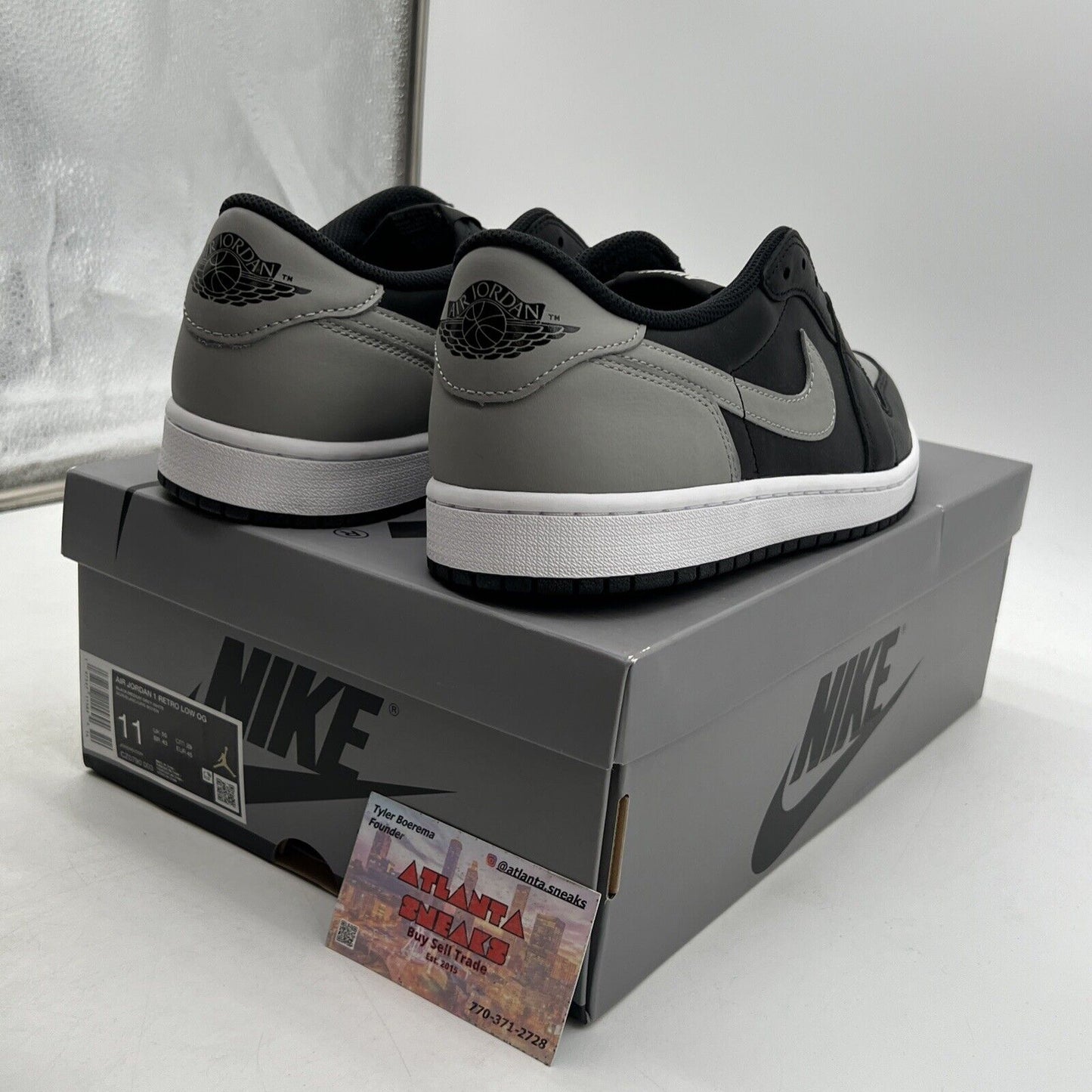 Size 11 - Air Jordan 1 Retro OG 2024 Low Shadow Grey Leather  (CZ0790-003)