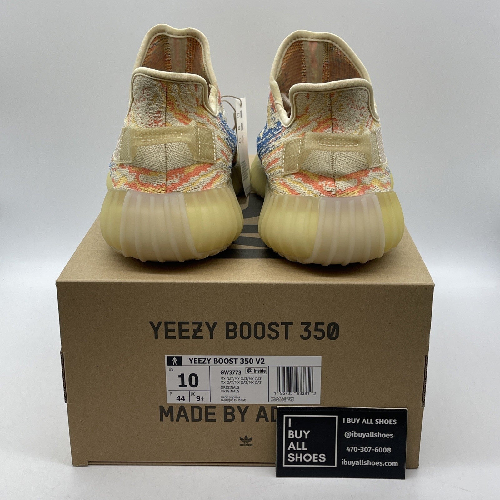 Size 10 - adidas Yeezy Boost 350 V2 Low MX Oat Blue Orange Suede (GW3773)