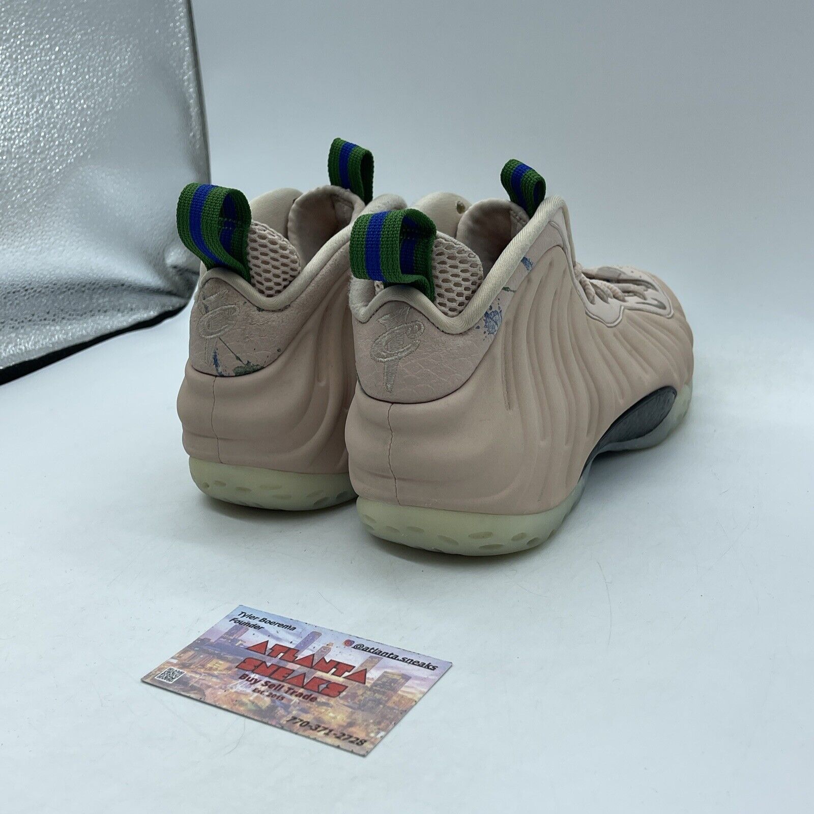 Size 6.5W - Nike Air Foamposite One Particle Beige Green Suede (AA3963-200)