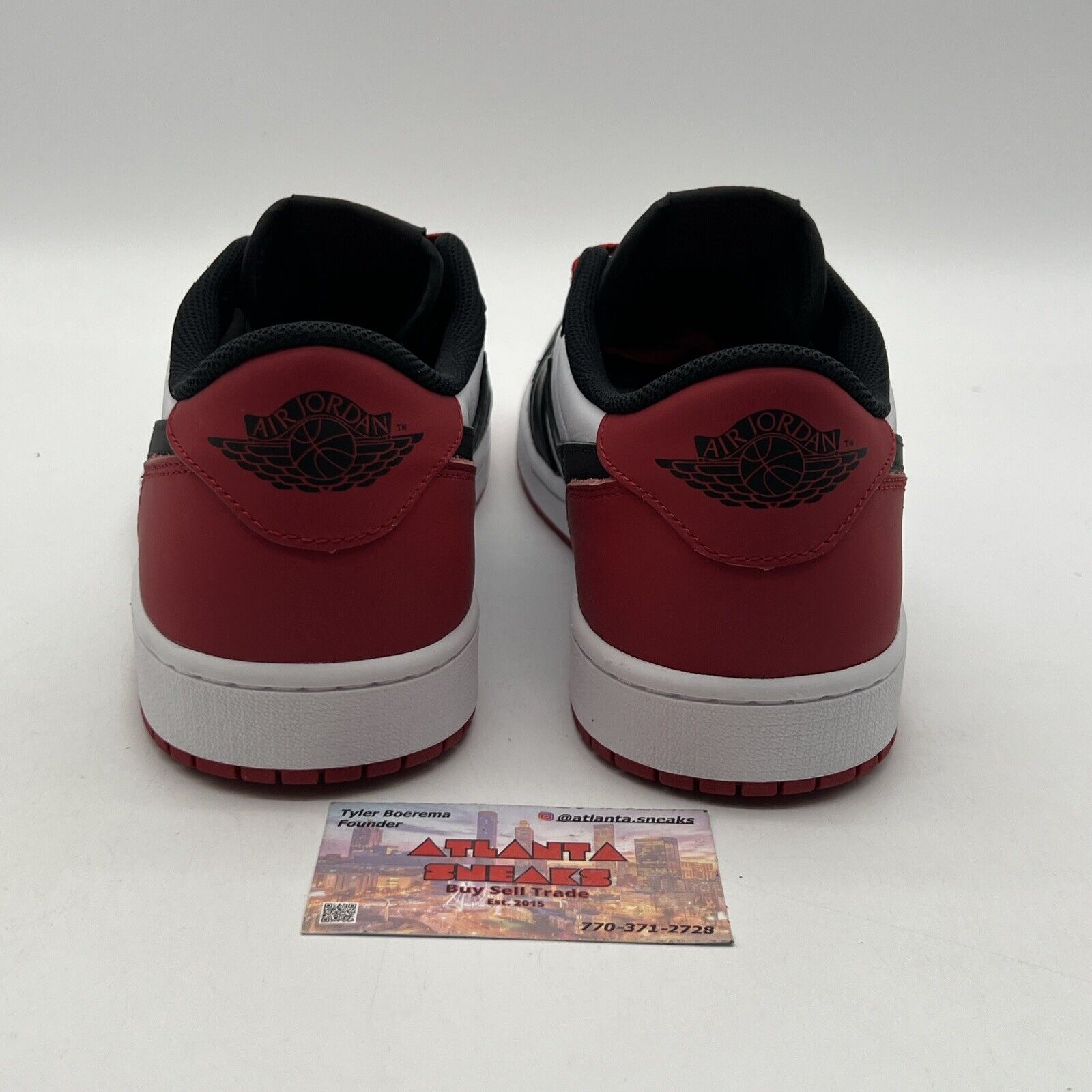 Size 12.5 - Air Jordan 1 Retro OG Low Black Toe Red White Leather (CZ0790-106)