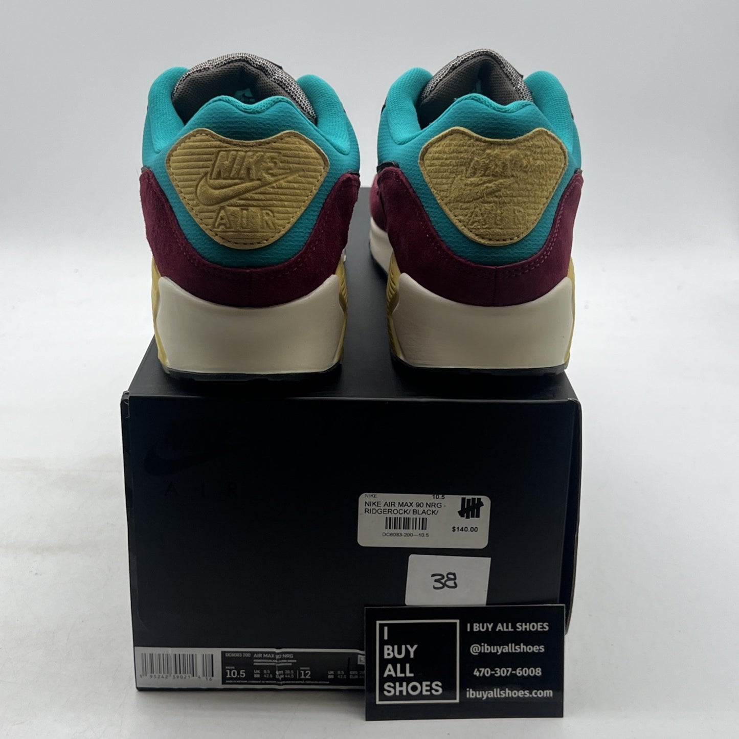 Size 10.5 - Nike Air Max 90 NRG Ridgerock Turbo Green Athletic Shoes DC6083-200