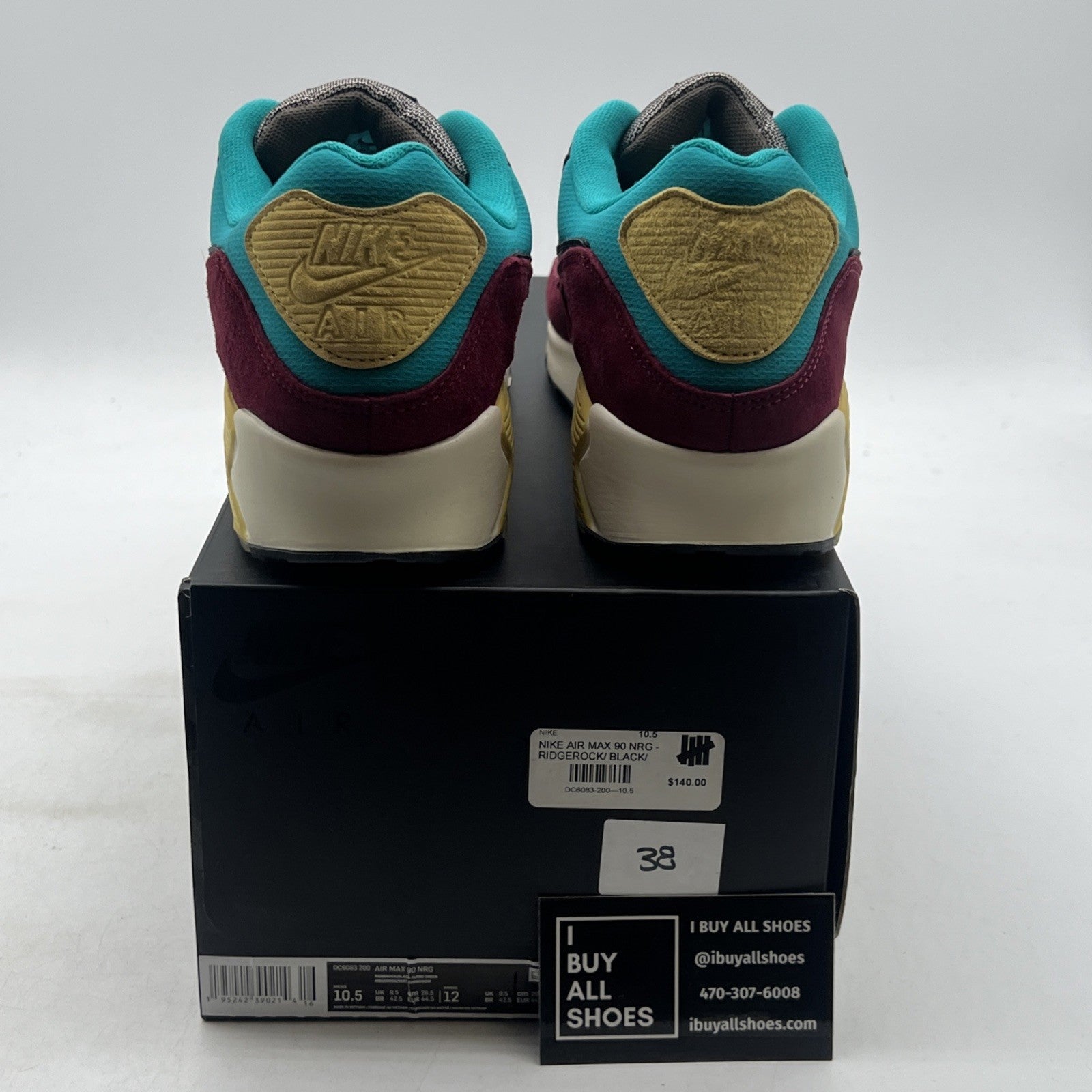 Size 10.5 - Nike Air Max 90 NRG Ridgerock Turbo Green Athletic Shoes DC6083-200