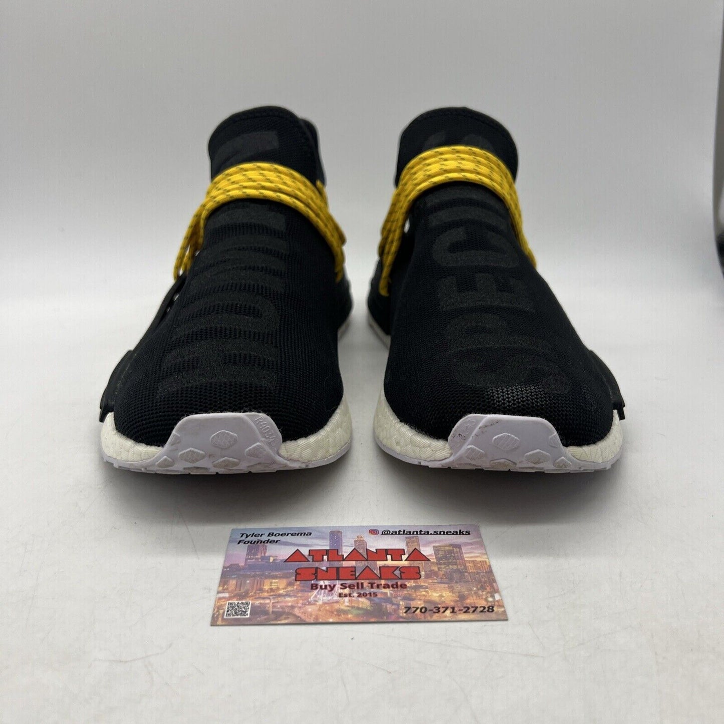 Size 12 - adidas Pharrell x NMD Human Race Core Black Yellow (BB3068)