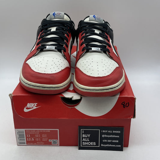 Size 11 - Nike Dunk Low EMB x NBA 75th Anniversary Bulls 2021 (DD3363-100)