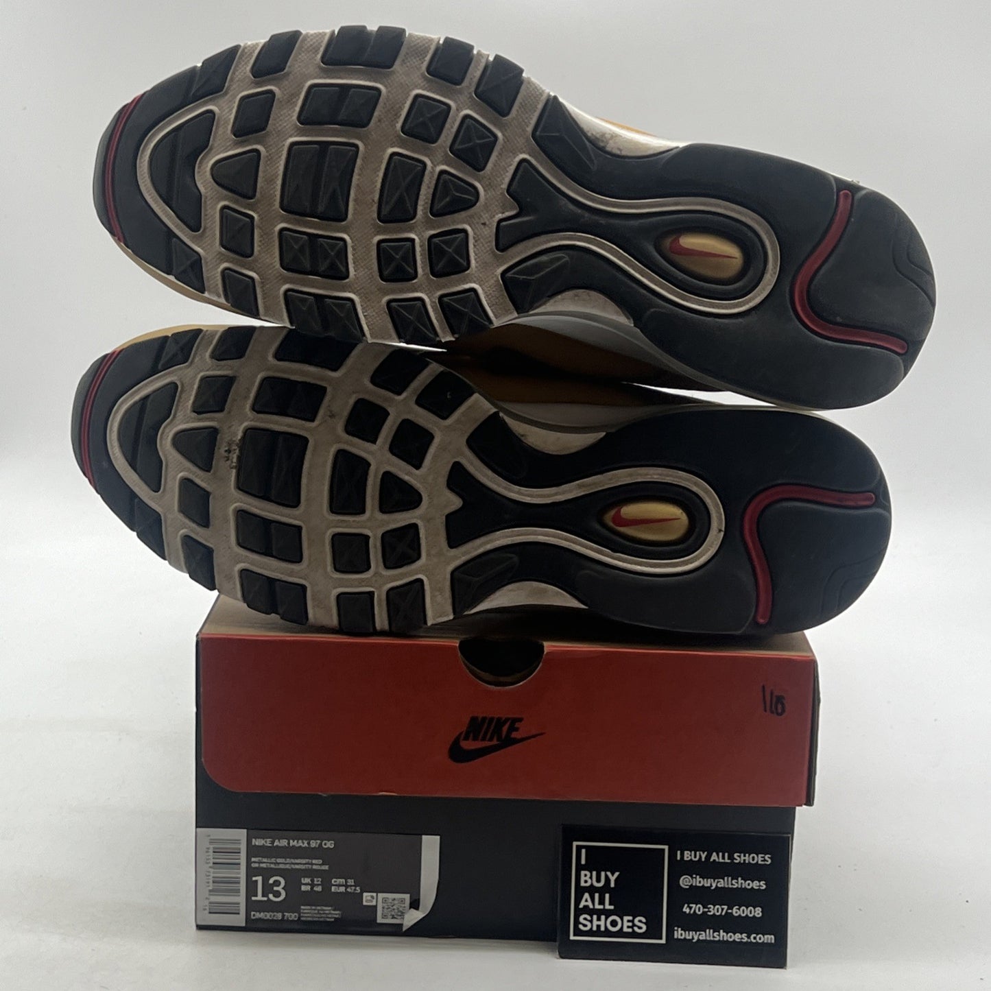 Size 13 - Nike Air Max 97 OG 2023 Metallic Gold (DM0028-700)