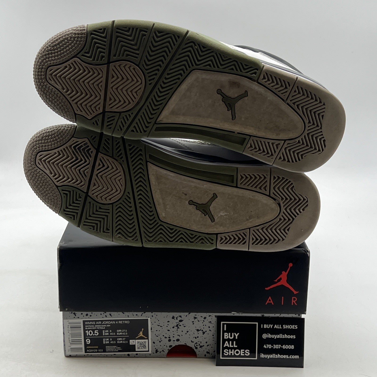 Size 10.5 - Air Jordan 4 Retro Mid Seafoam W (AQ9129-103)