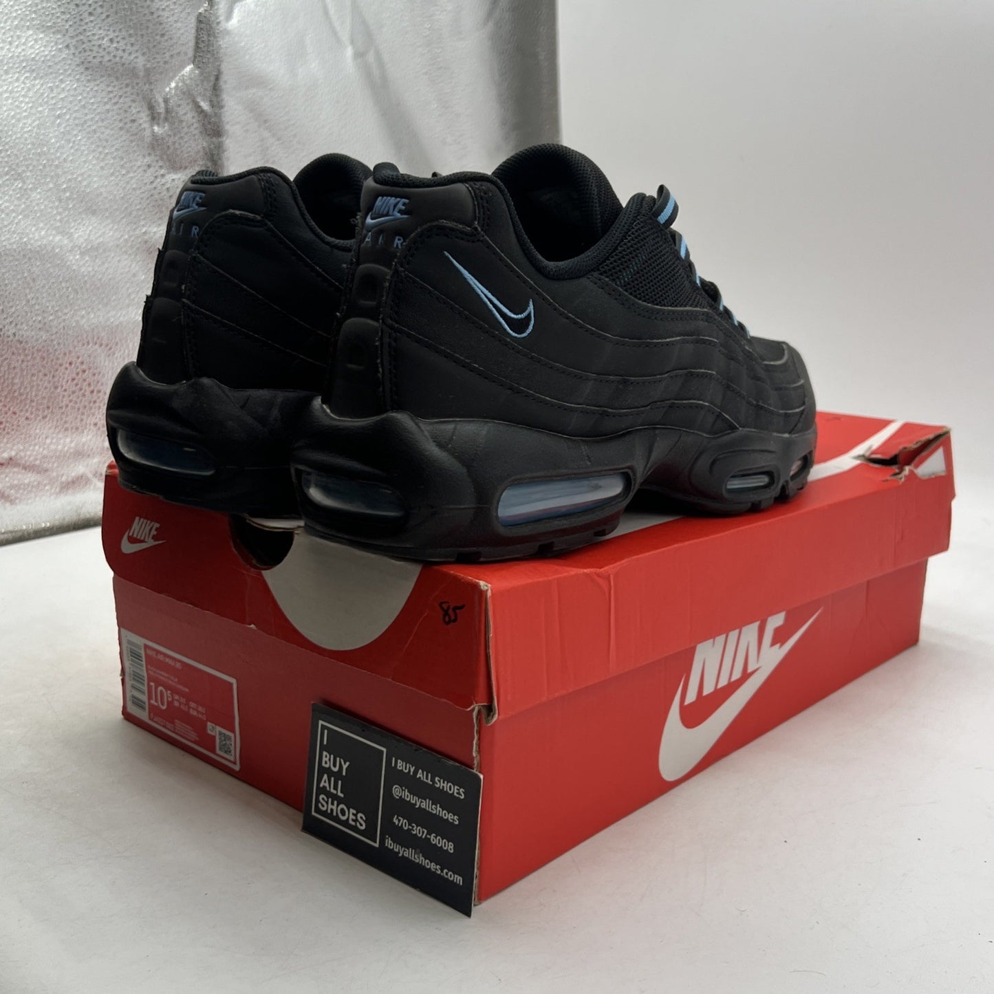 Size 10.5 - Nike Air Max 95 Black University Blue (FJ4217-002) 2023