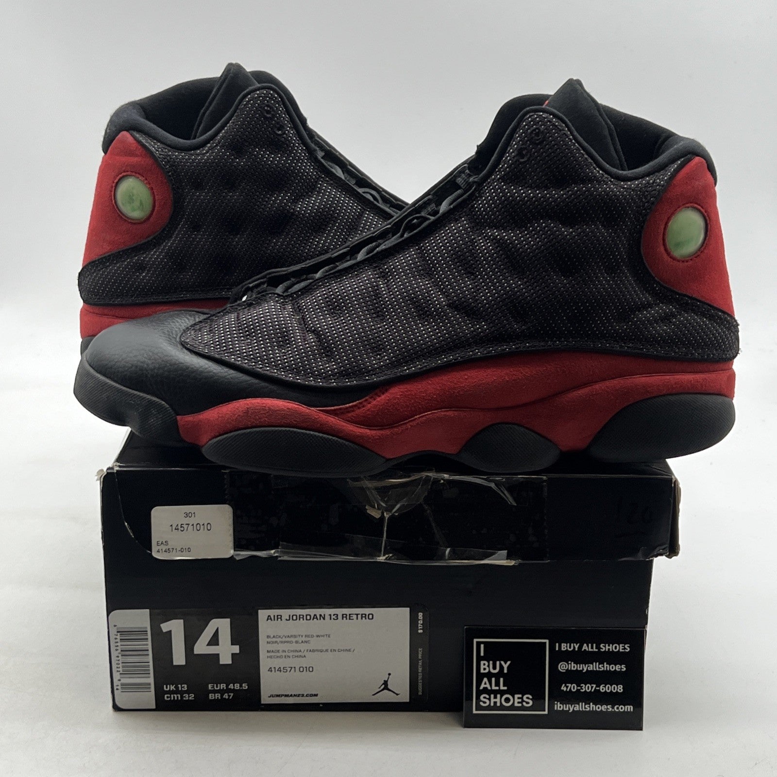 Size 14 - Air Jordan 13 Retro 2013 Bred (414571-010)