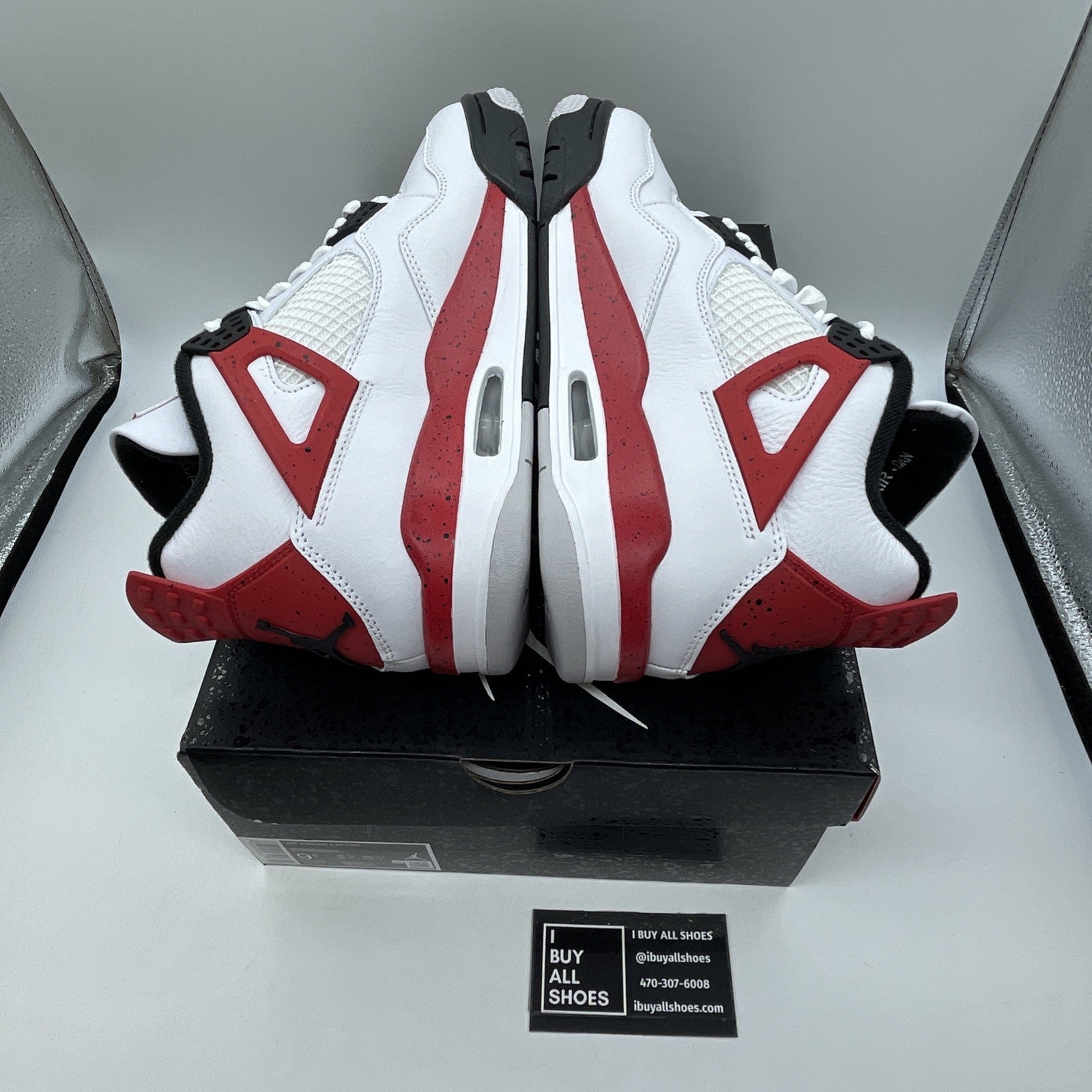 Size 9.5 - Air Jordan 4 Retro Mid Red Cement White Leather (DH6927-161)