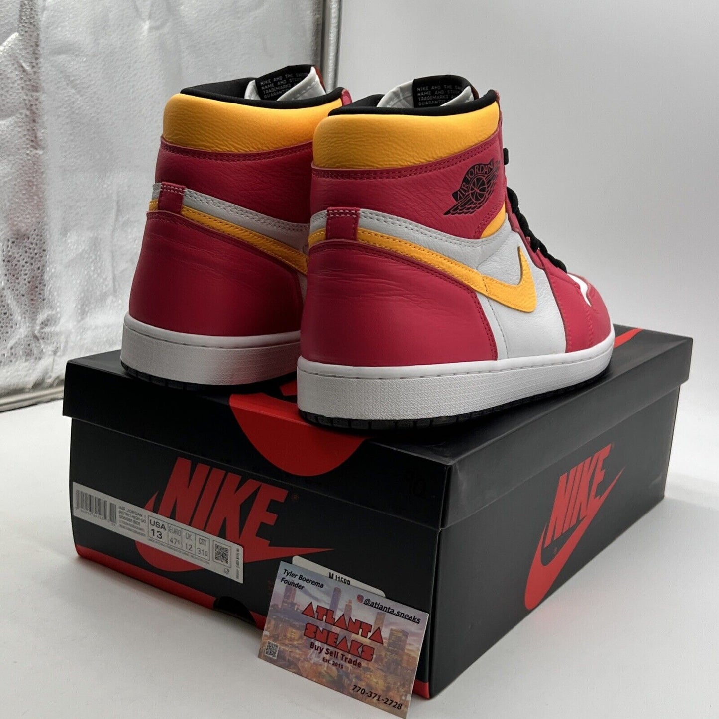 Size 13 - Air Jordan 1 Retro High OG Light Fusion Red 2021 (555088-603)